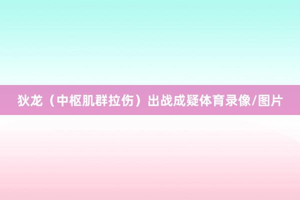 狄龙（中枢肌群拉伤）出战成疑体育录像/图片