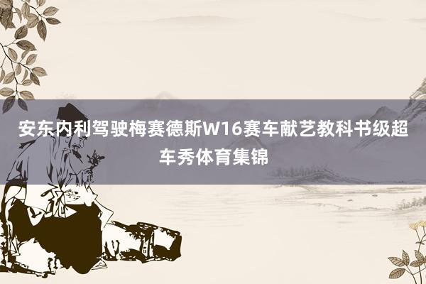 安东内利驾驶梅赛德斯W16赛车献艺教科书级超车秀体育集锦