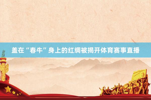 盖在“春牛”身上的红绸被揭开体育赛事直播