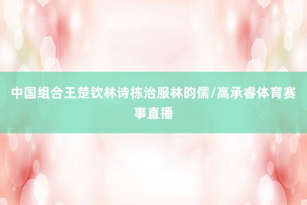 中国组合王楚钦林诗栋治服林昀儒/高承睿体育赛事直播