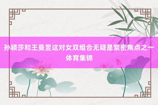 孙颖莎和王曼昱这对女双组合无疑是繁密焦点之一体育集锦