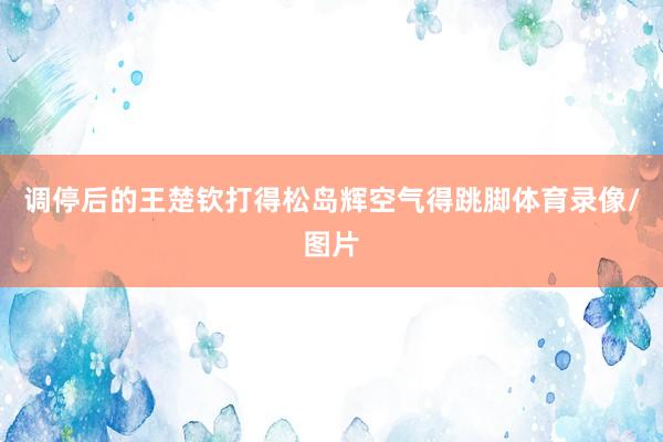 调停后的王楚钦打得松岛辉空气得跳脚体育录像/图片